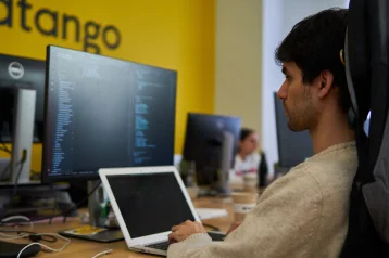Software developer working